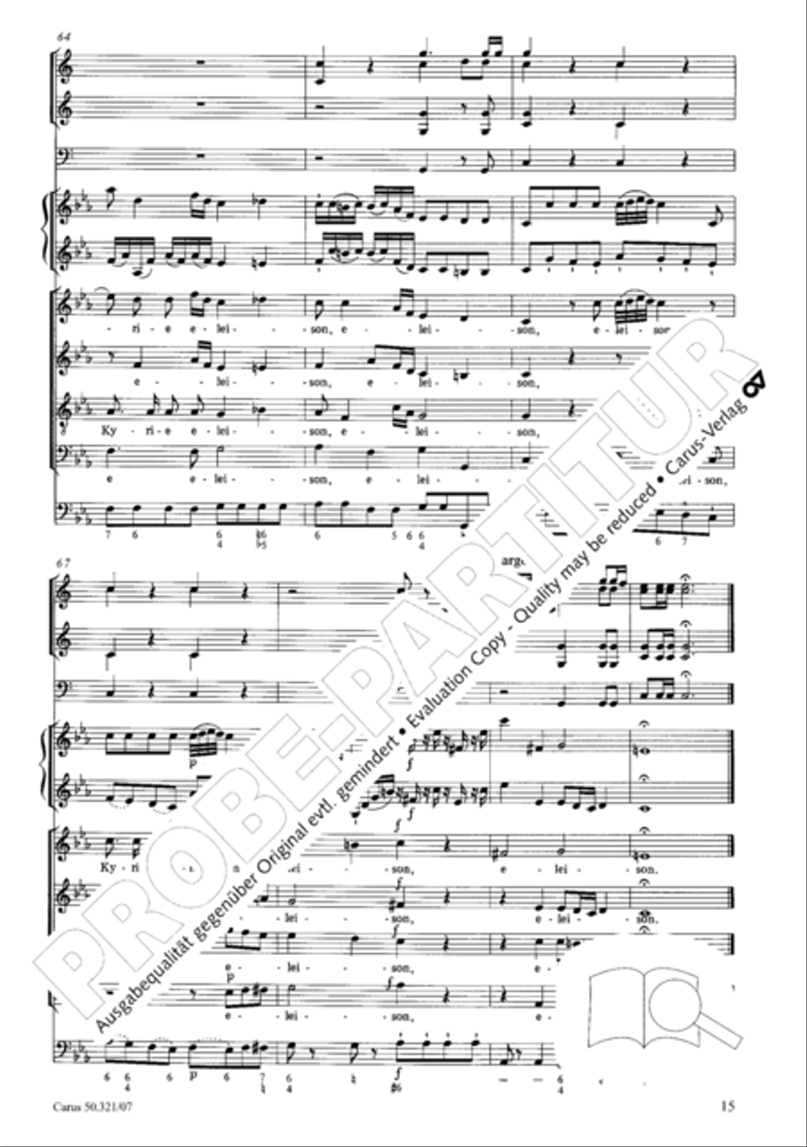 Requiem in C minor 4-Part scores gallery preview page 22