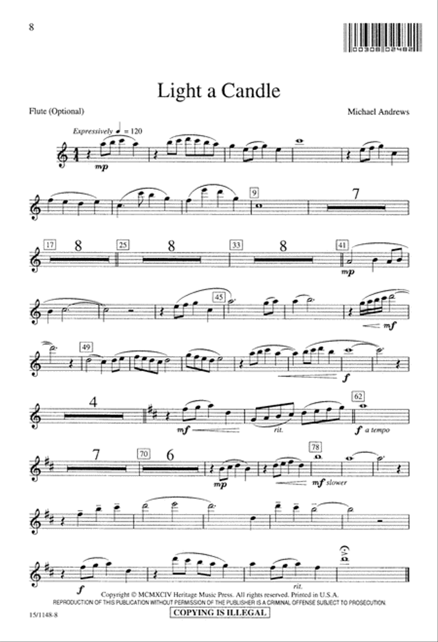 Light a Candle 2-Part scores gallery preview page 8