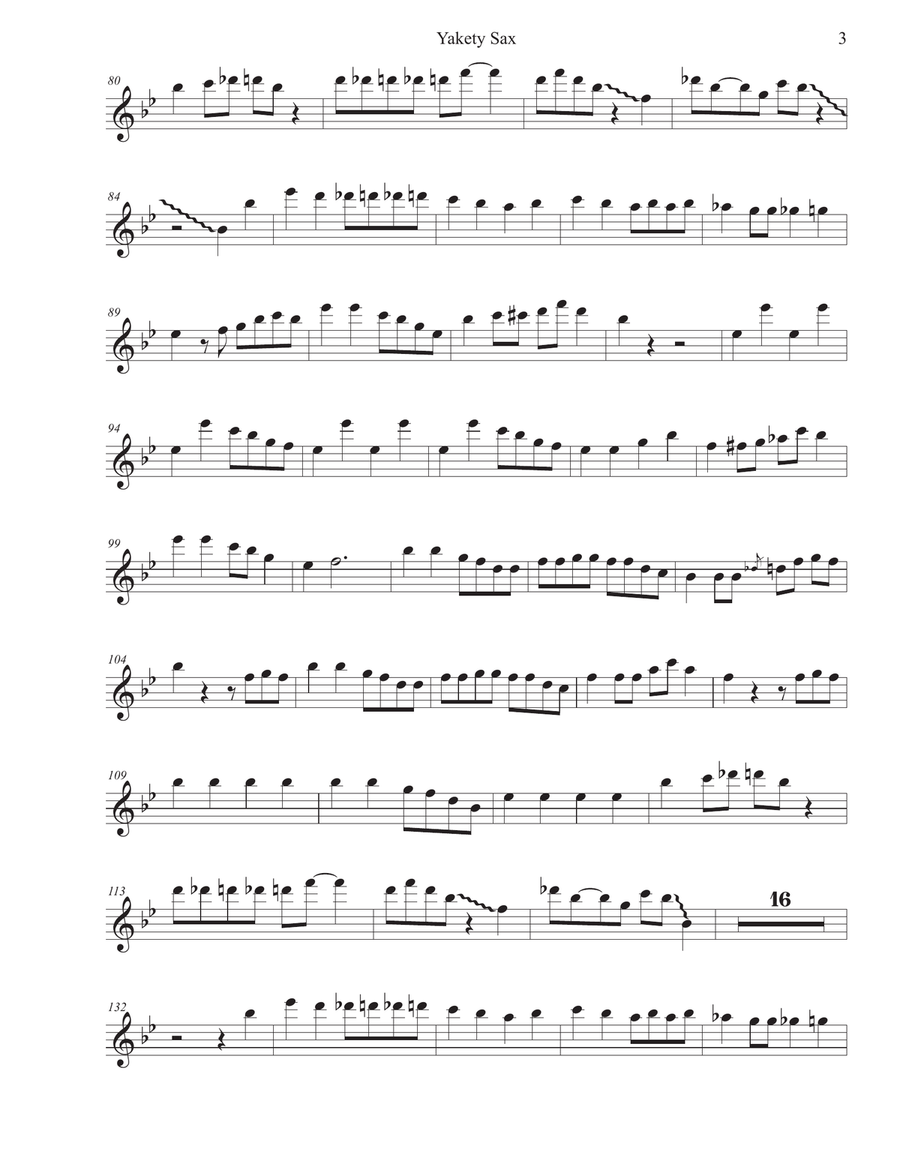 Yakety Sax Small Ensemble scores gallery preview page 3