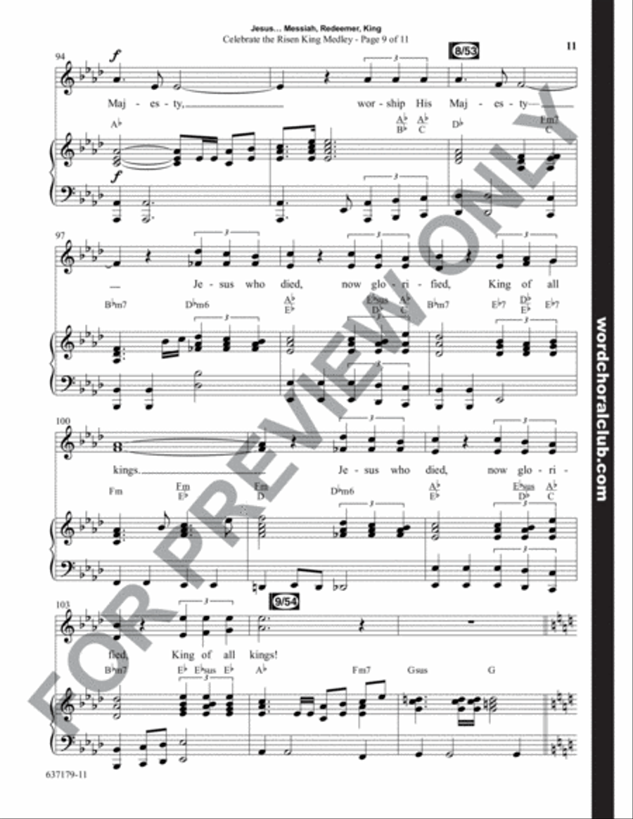 Jesus...Messiah, Redeemer, King - Choral Book Unison Choir scores gallery preview page 12