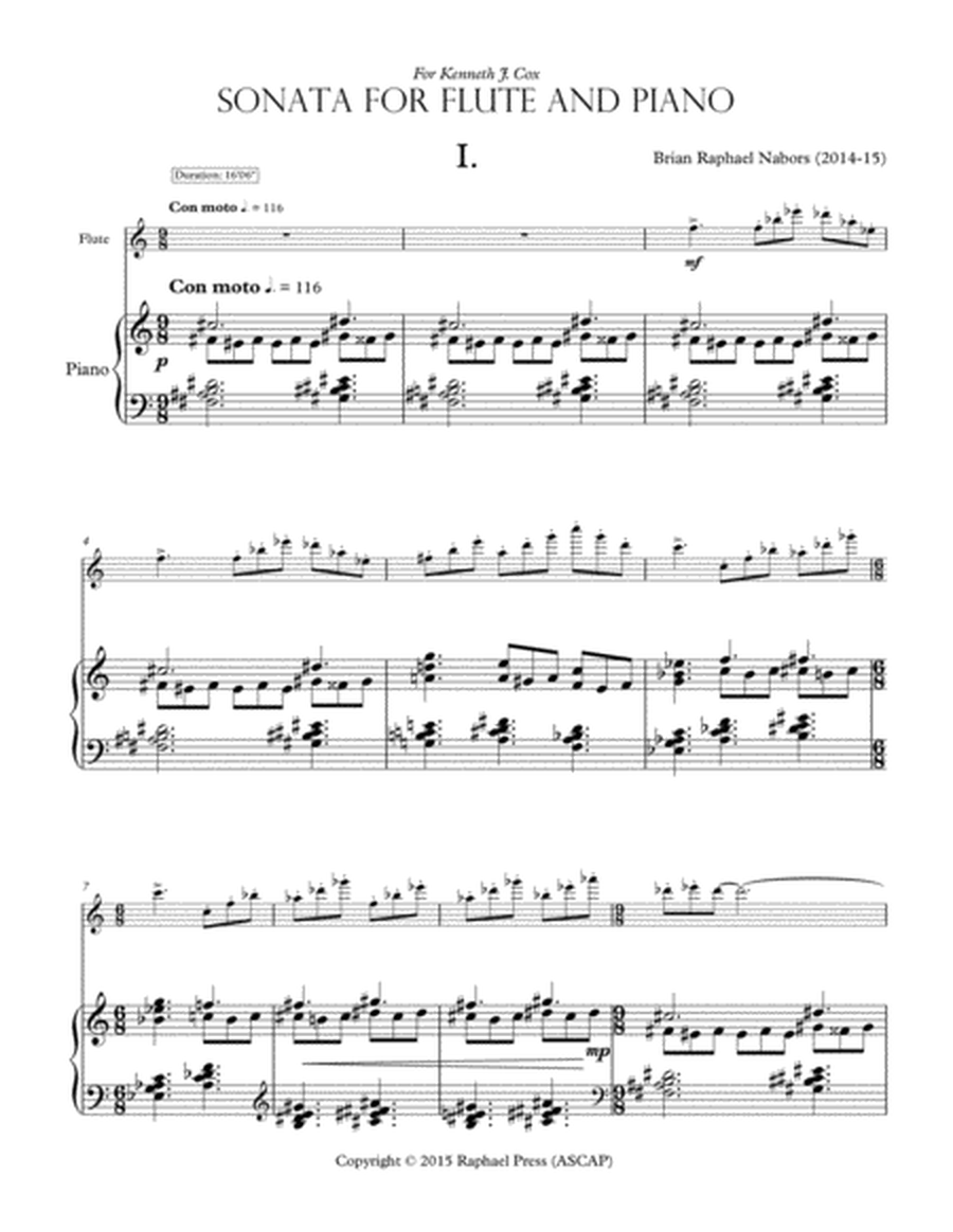 Sonata for Flute and Piano (Full Score + Flute Part) image number null