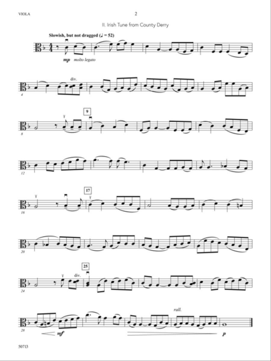 A Grainger Suite: Viola A Grainger Suite: Viola String Orchestra scores gallery preview page 2