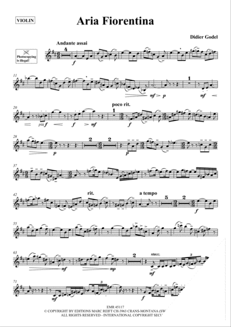 Aria Fiorentina Violin Solo scores gallery preview page 3