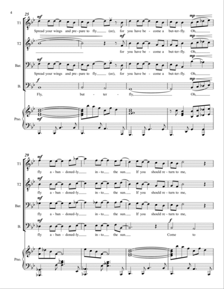 Butterfly Butterfly TTBB scores gallery preview page 4