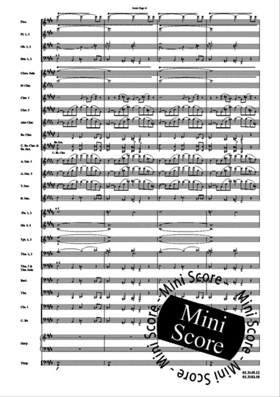 Scheherazade, Part I Concert Band scores gallery preview page 45