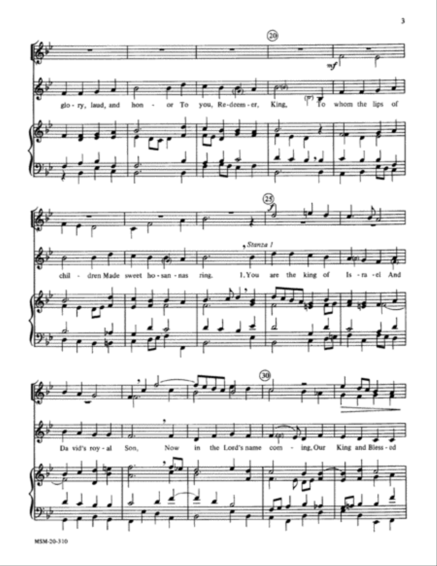All Glory, Laud, and Honor (Valet will ich dir geben) Choir scores gallery preview page 2