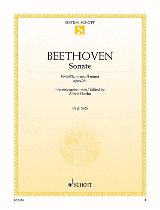Book cover for Sonata F minor, Op. 2/1