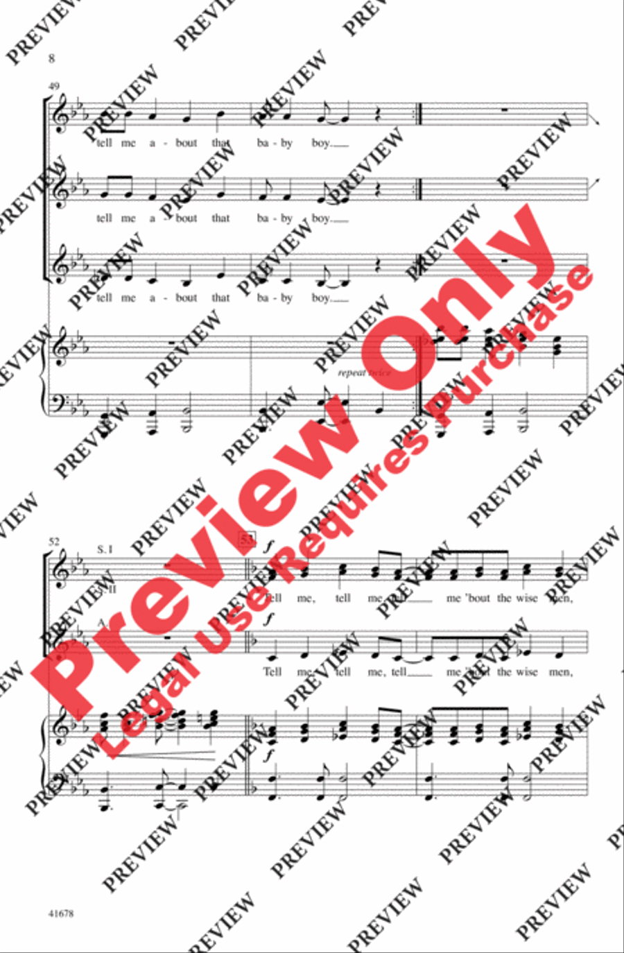 Tell Me, Tell Me! Tell Me, Tell Me! Women's Choir scores gallery preview page 8