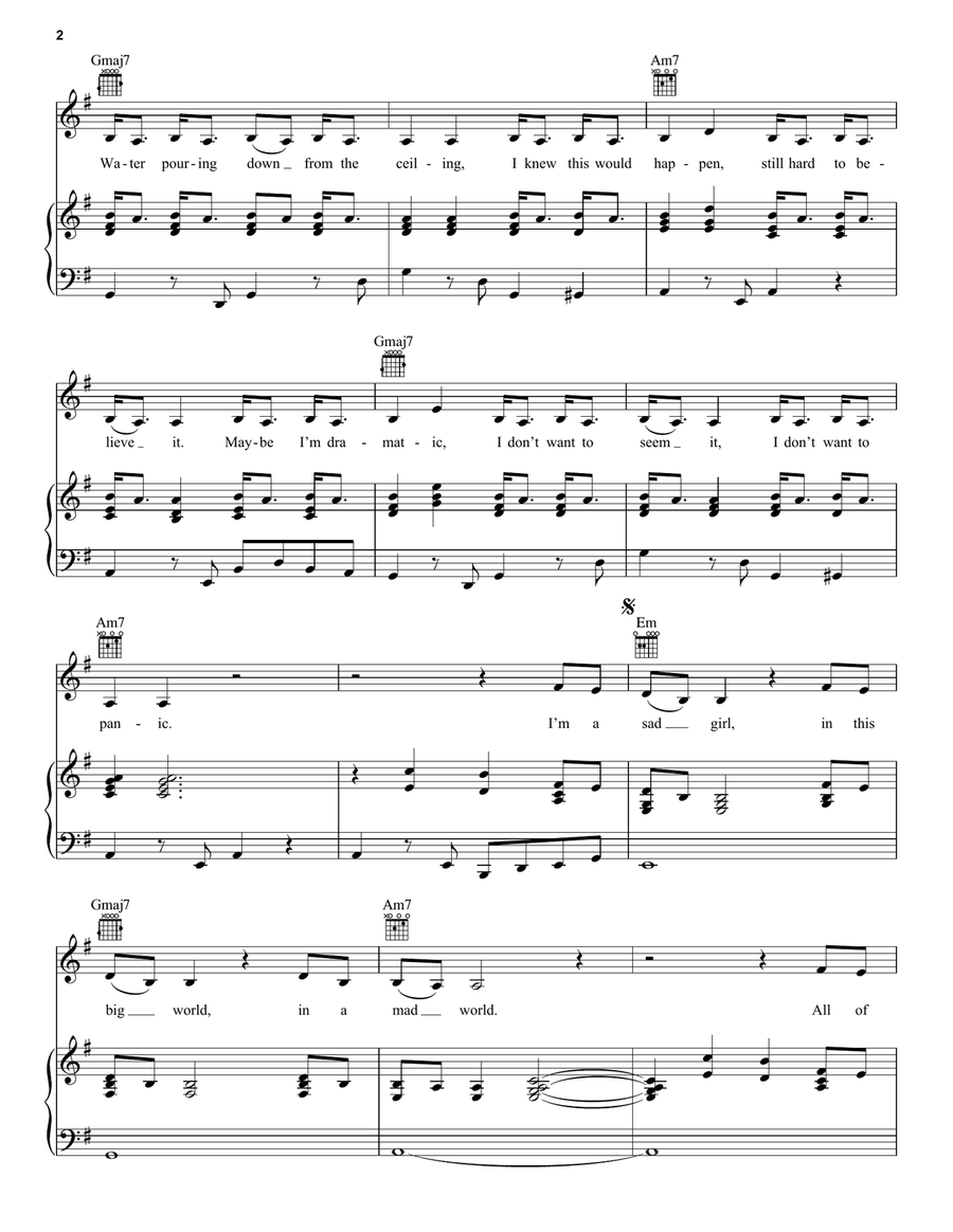 Supalonely Supalonely Piano, Vocal, Guitar scores gallery preview page 2