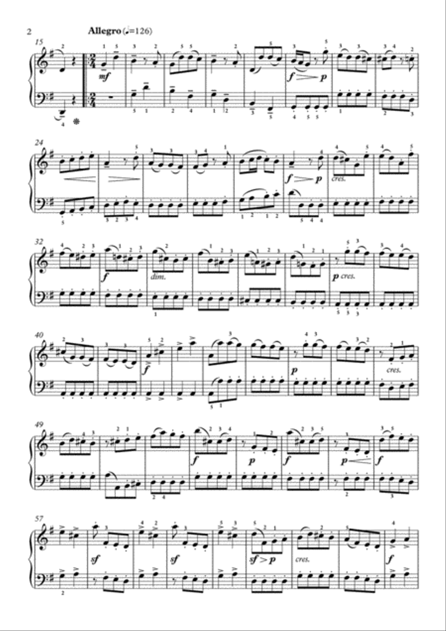 Scarlatti-Sonata in G-Major L.176 K.91(piano) Piano Solo scores gallery preview page 3