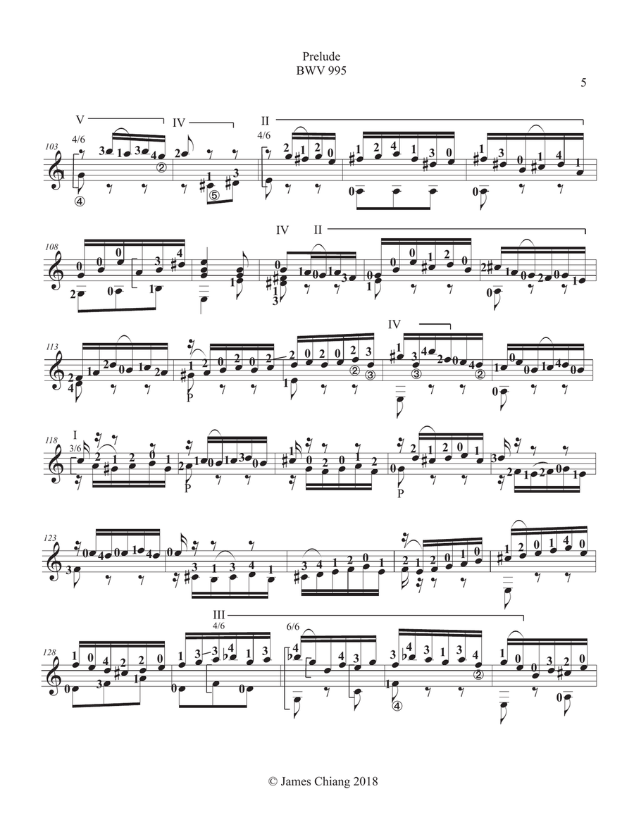 Complete Lute Suites by J.S. Bach Lute scores gallery preview page 5