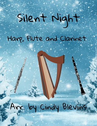 Book cover for Silent Night, for Harp, Flute and Clarinet