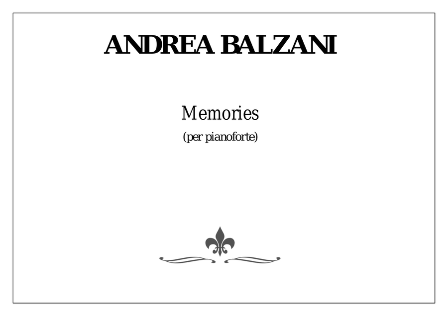 Memories (foglio album) Piano Solo scores gallery preview page 1