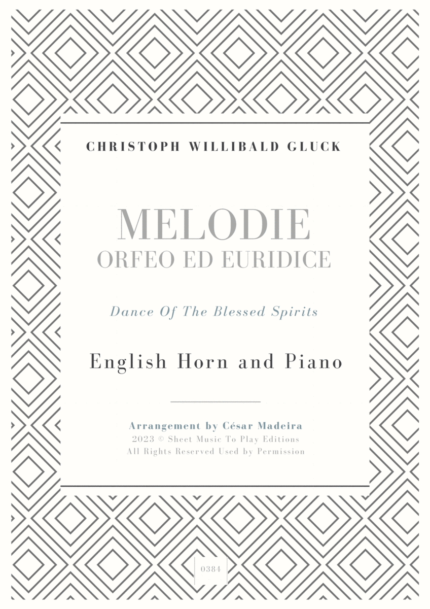 Melodie from Orfeo ed Euridice - English Horn and Piano (Full Score and Parts) image number null