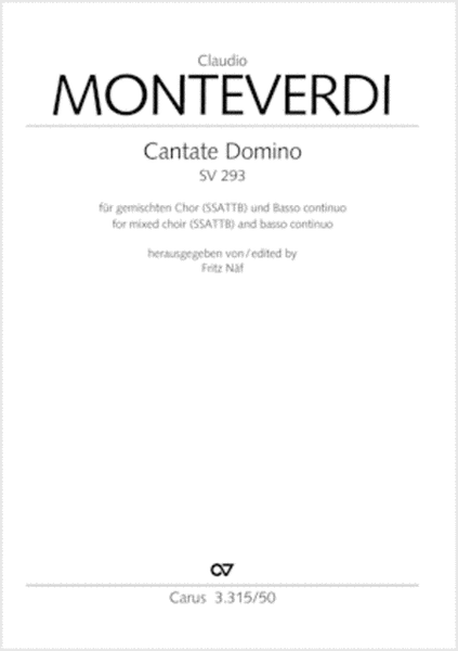 Cantate Domino (Singet dem Herrn) by Claudio Monteverdi Choir - Sheet Music