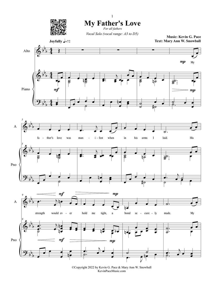 My Father's Love, a Father's Day Tribute Choir scores gallery preview page 2