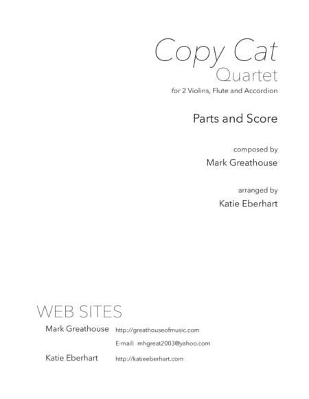 Copy Cat -- quartet for 2 violins, flute and accordion image number null
