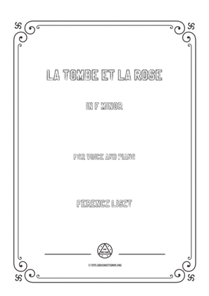 Liszt-La tombe et la rose in f minor,for Voice and Piano