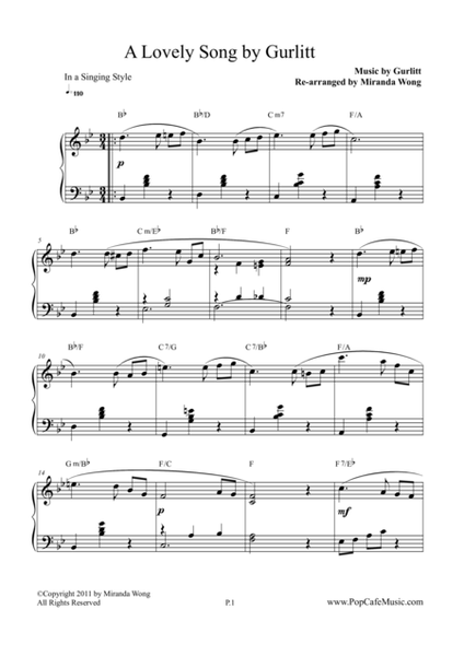 A Lovely Song (Op.172, No.1) - Wedding Piano Music image number null