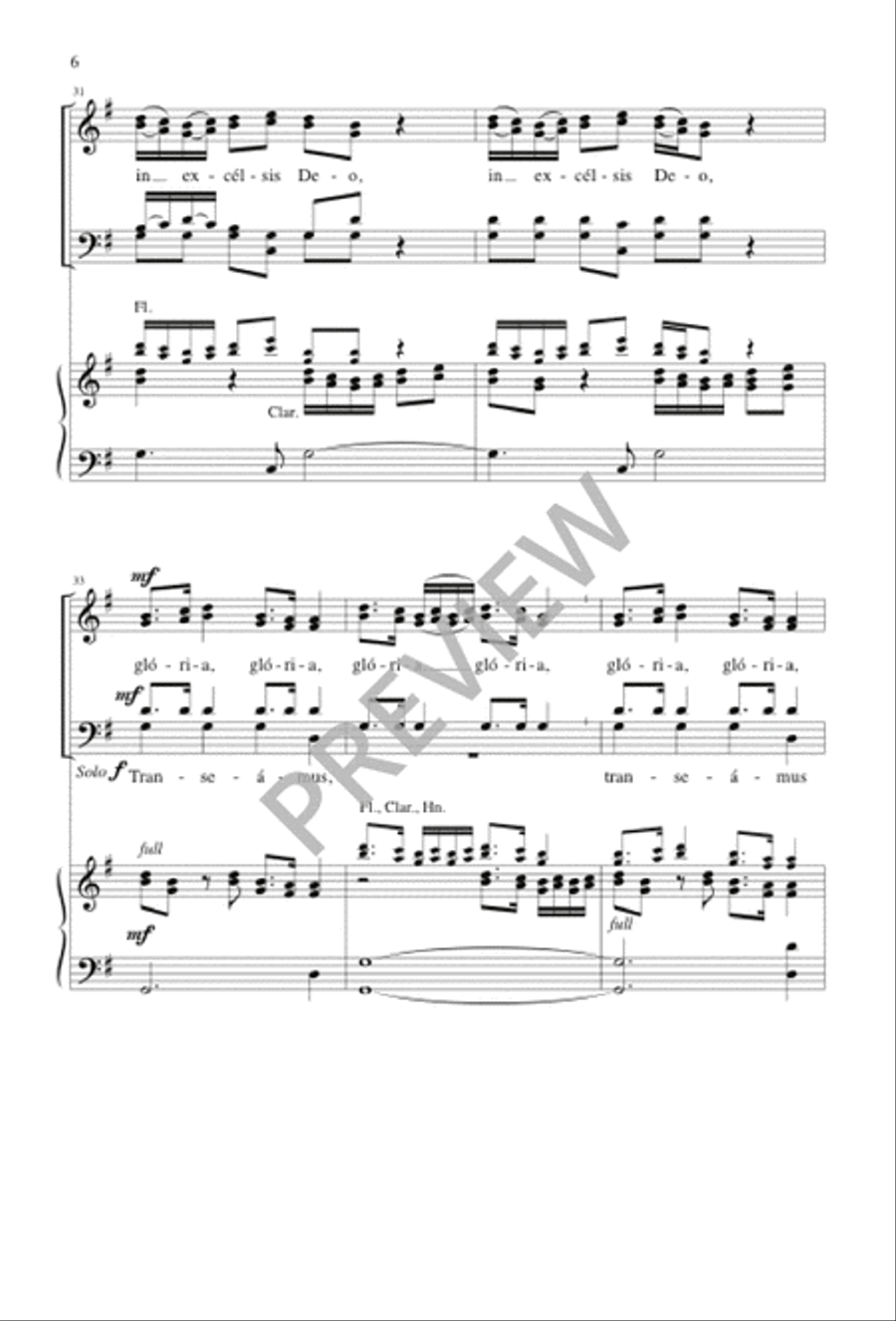 Transeamus usque Bethlehem (Let Us Go to Bethlehem) 4-Part scores gallery preview page 6