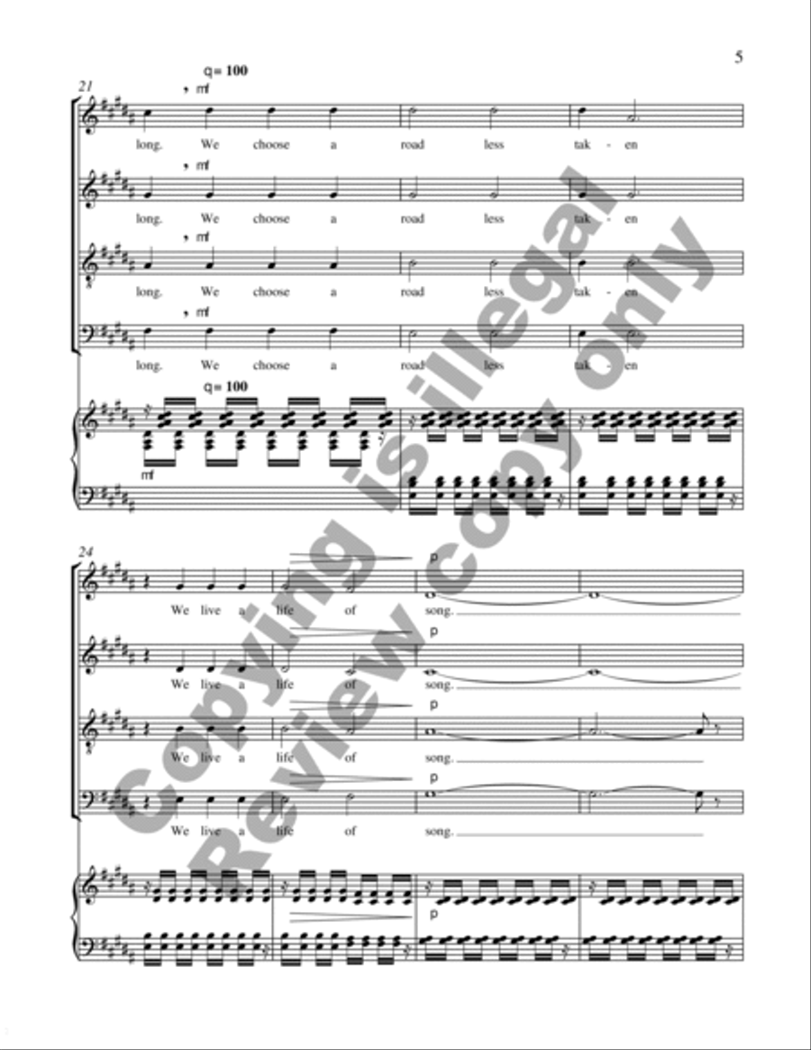 The Dreamers of Dreams 4-Part scores gallery preview page 21