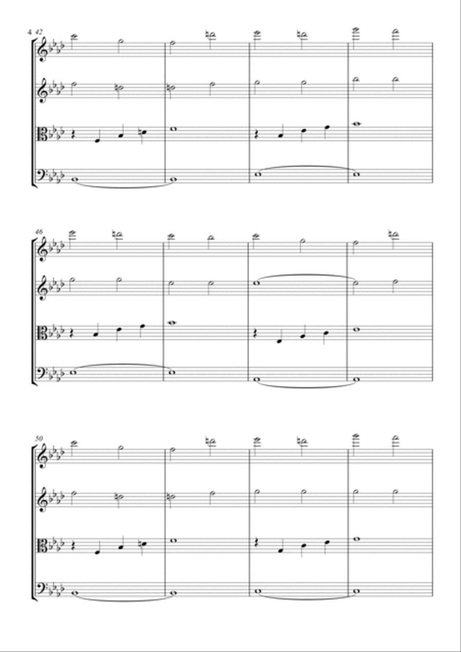 Kingdom Hearts Theme String Quartet scores gallery preview page 4