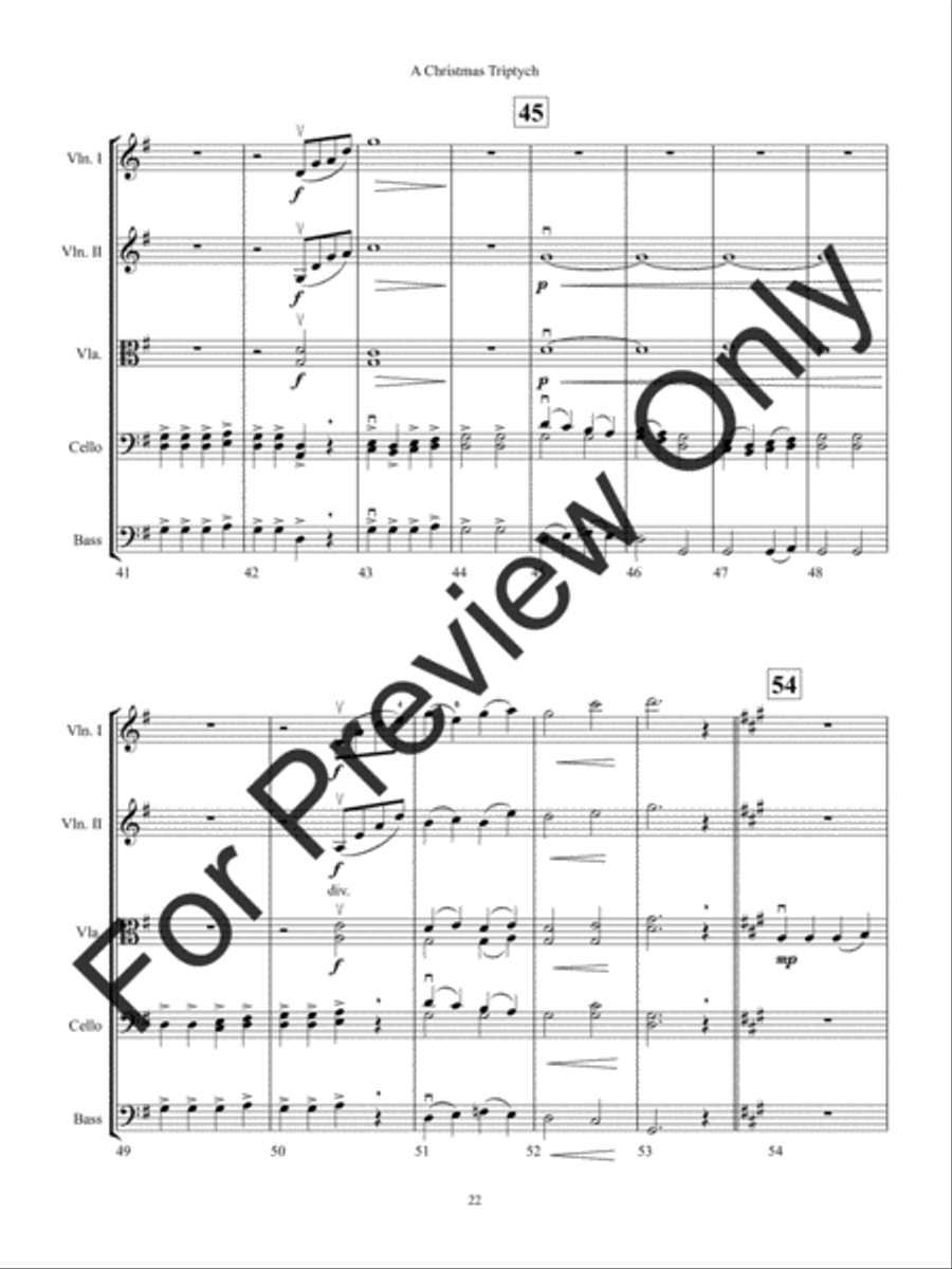 A Christmas Triptych String Orchestra scores gallery preview page 25