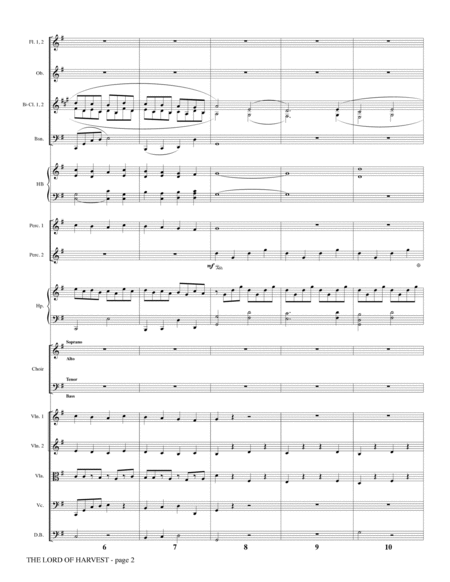 The Lord of Harvest - Full Score