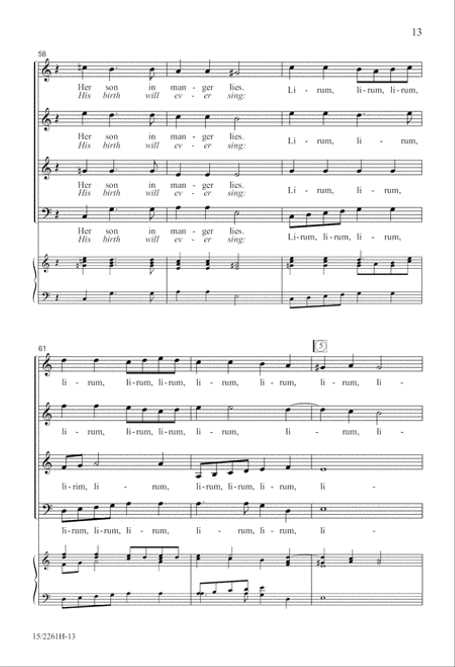 Lirum Lirum A Cappella scores gallery preview page 14