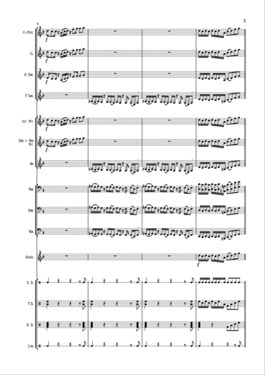 Sax-A-Boom Marching Band scores gallery preview page 3