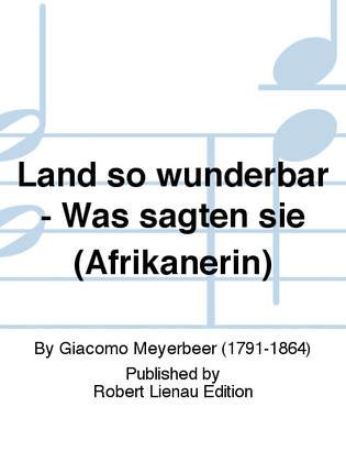 Land so wunderbar - Was sagten sie (Afrikanerin)