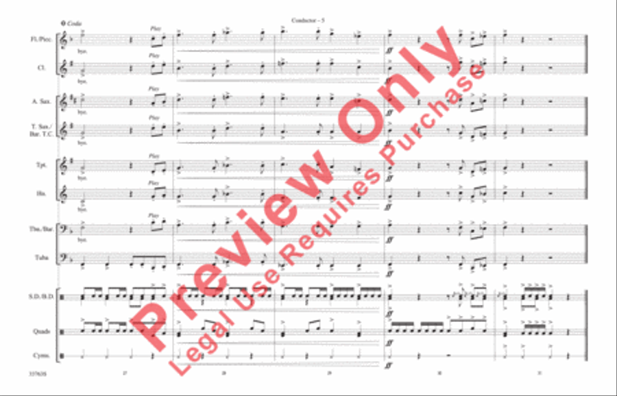 Na Na Hey Hey Kiss Him Goodbye Marching Band scores gallery preview page 6