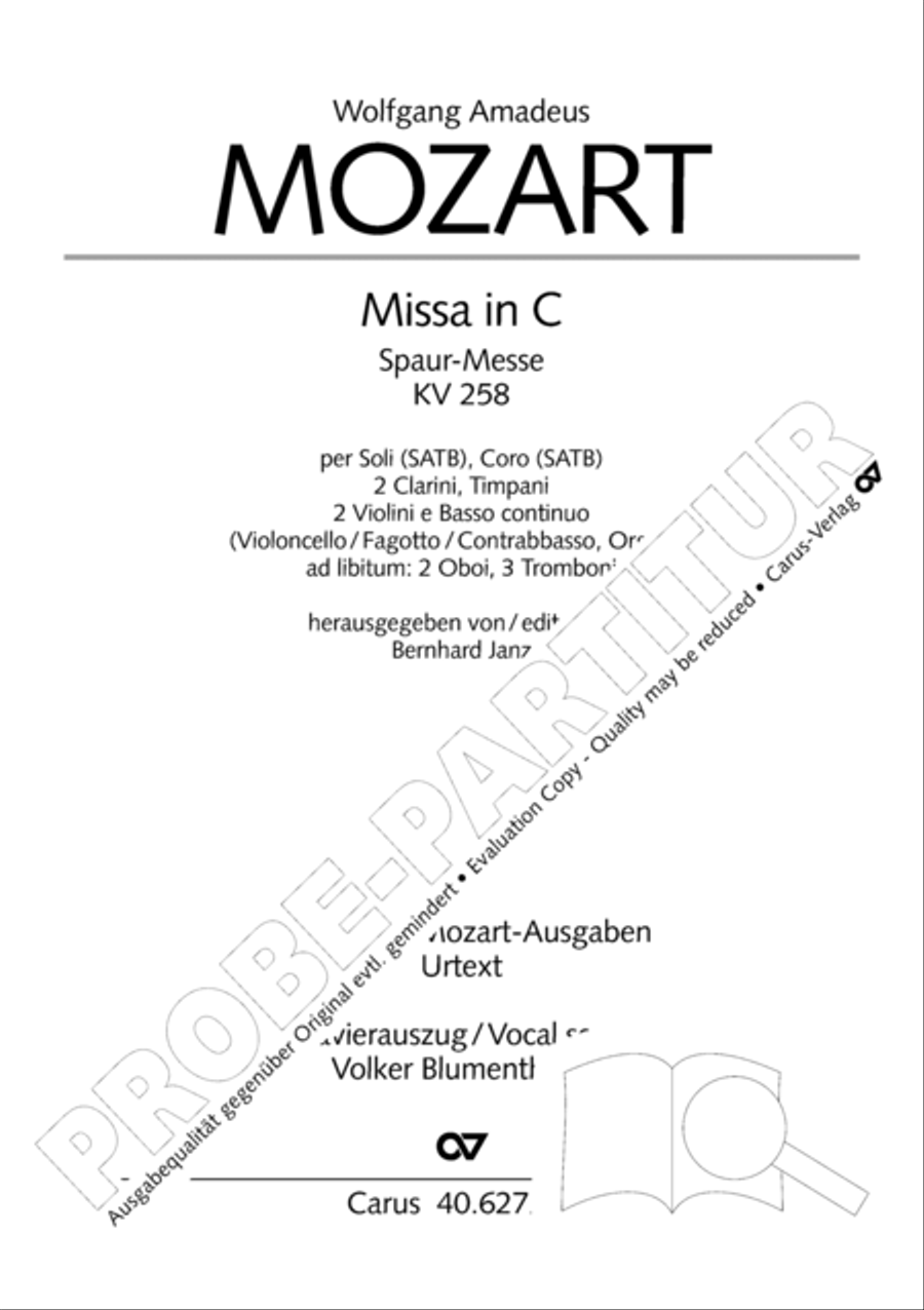 Mass in C Major 4-Part scores gallery preview page 2