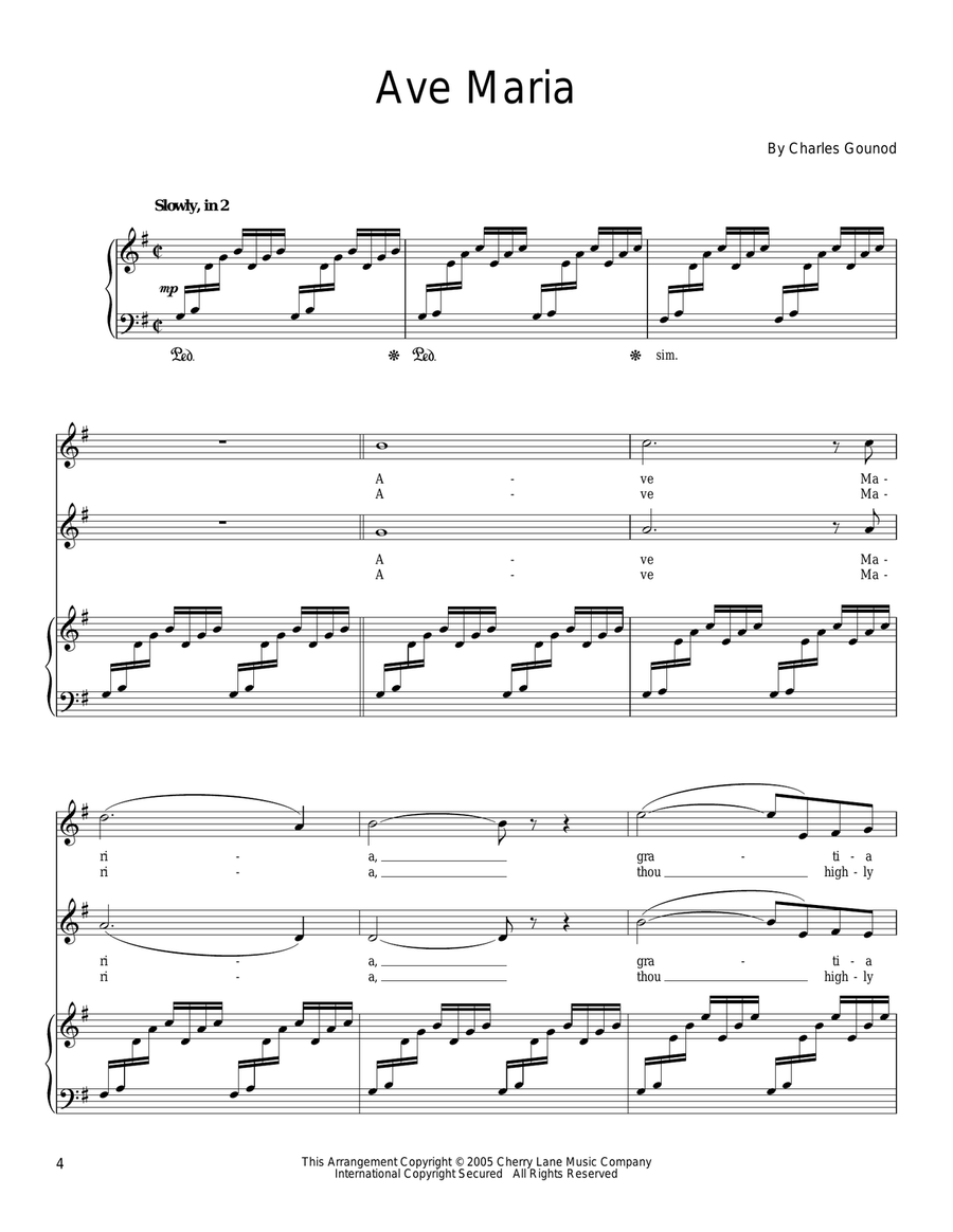 Ave Maria Vocal Duet scores gallery preview page 1
