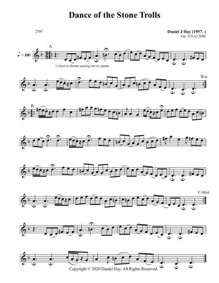 Dance of the Stone Trolls (Opus 319) (Treble Solo) image number null