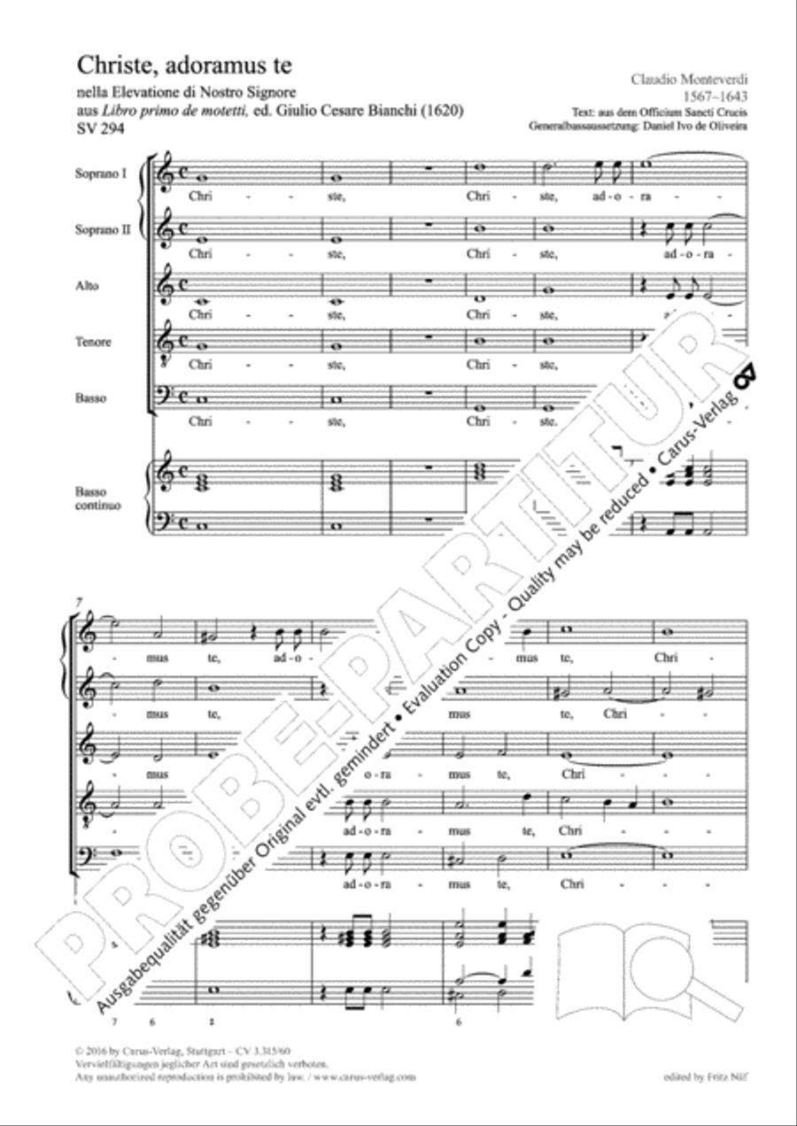 Christe, adoramus te SV 294 SSATB scores gallery preview page 3