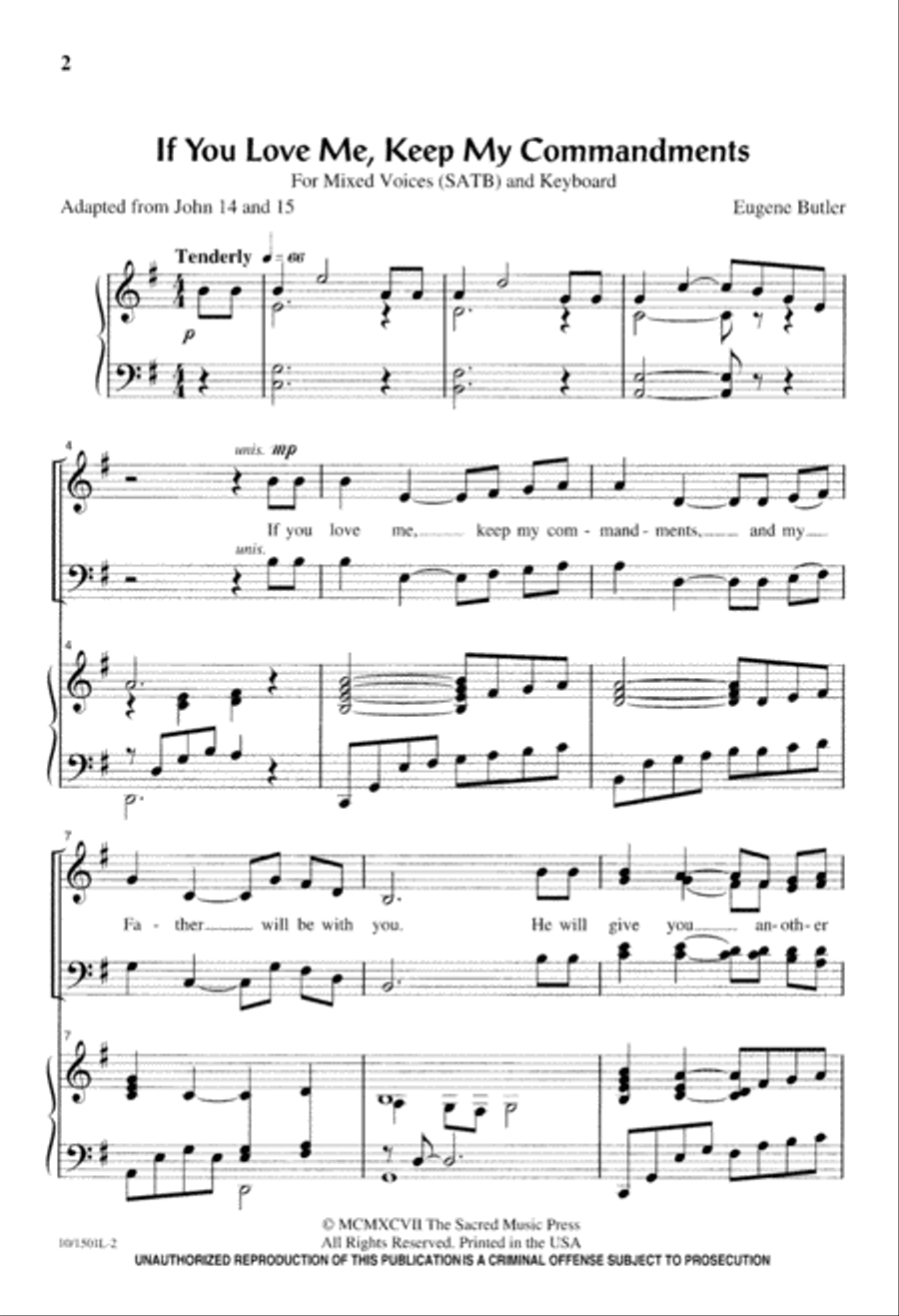 If You Love Me, Keep My Commandments 4-Part scores gallery preview page 2
