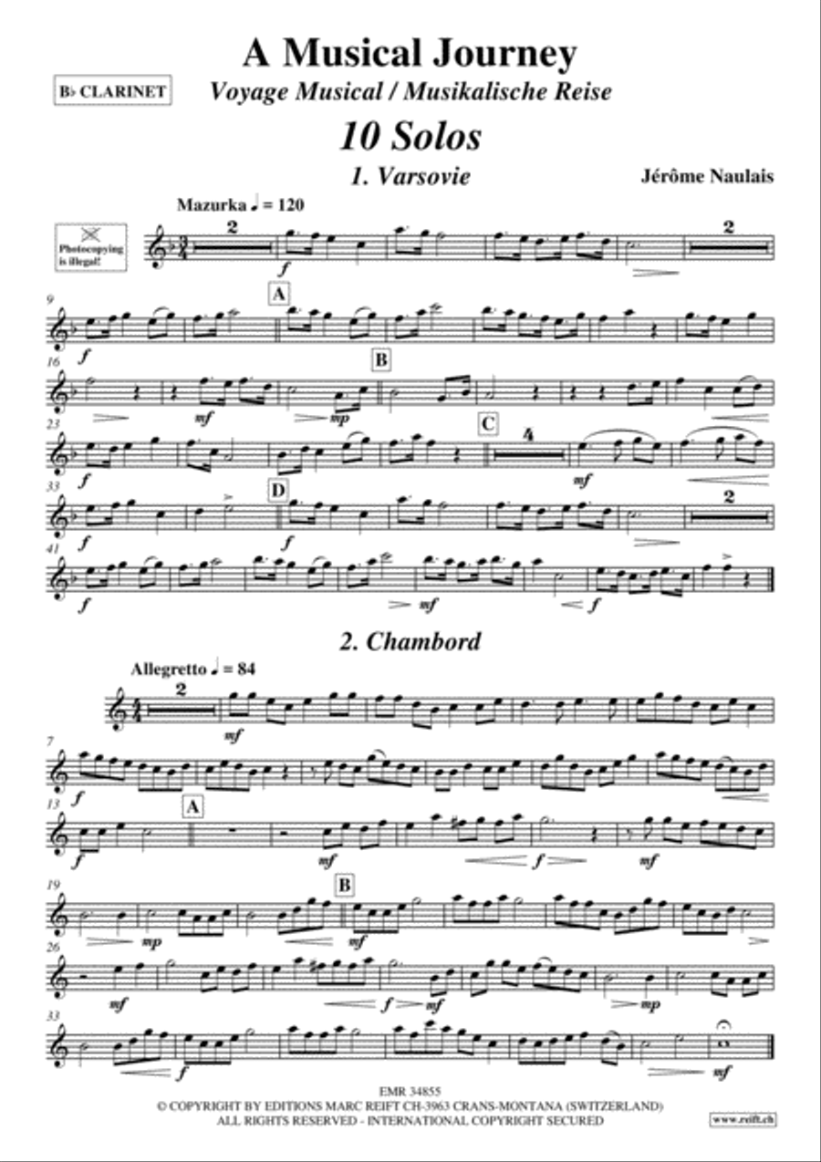 A Musical Journey Clarinet Solo scores gallery preview page 2
