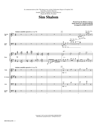 Book cover for Sim Shalom - Full Score