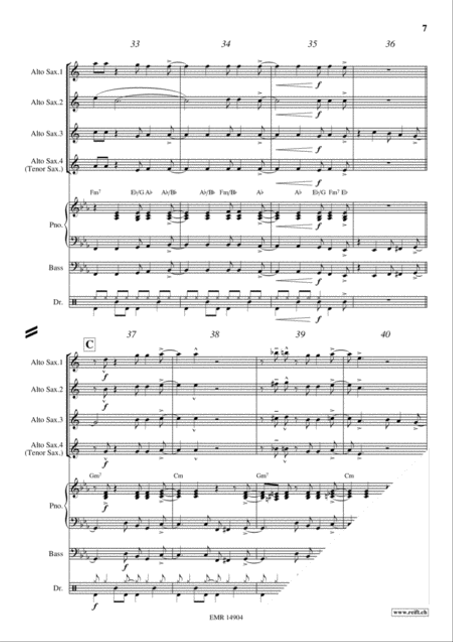Kumbaya Alto Saxophone scores gallery preview page 7
