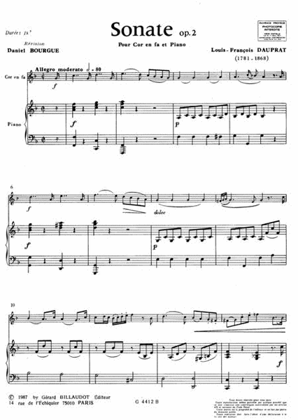 Sonate Op. 2