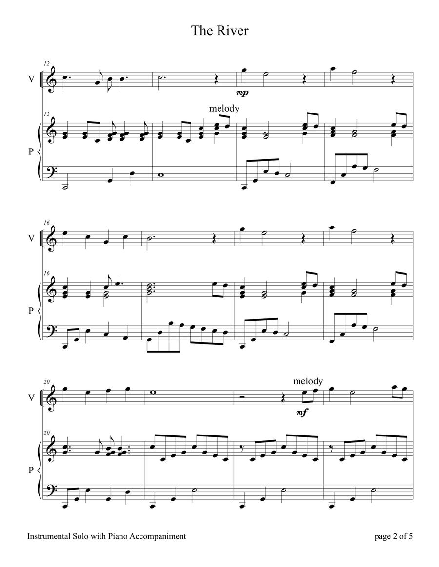 The River Violin Solo scores gallery preview page 4