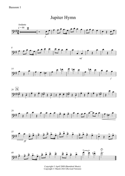 Jupiter Hymn for Bassoon Quartet image number null