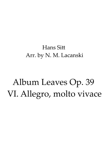 Album Leaves Op. 39 VI. Allegro, molto vivace image number null