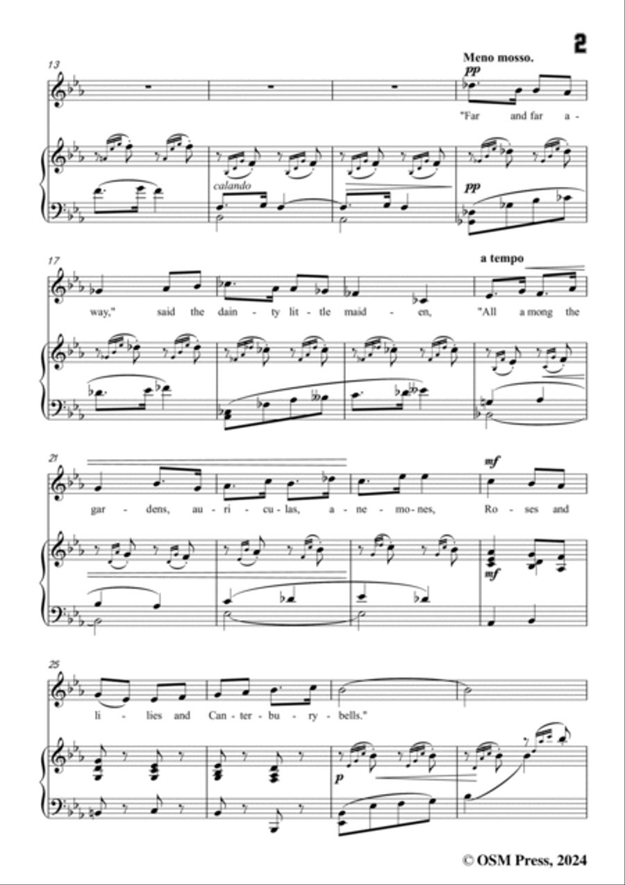 Somervell-Dainty little Maiden,in E flat Major Voice scores gallery preview page 3