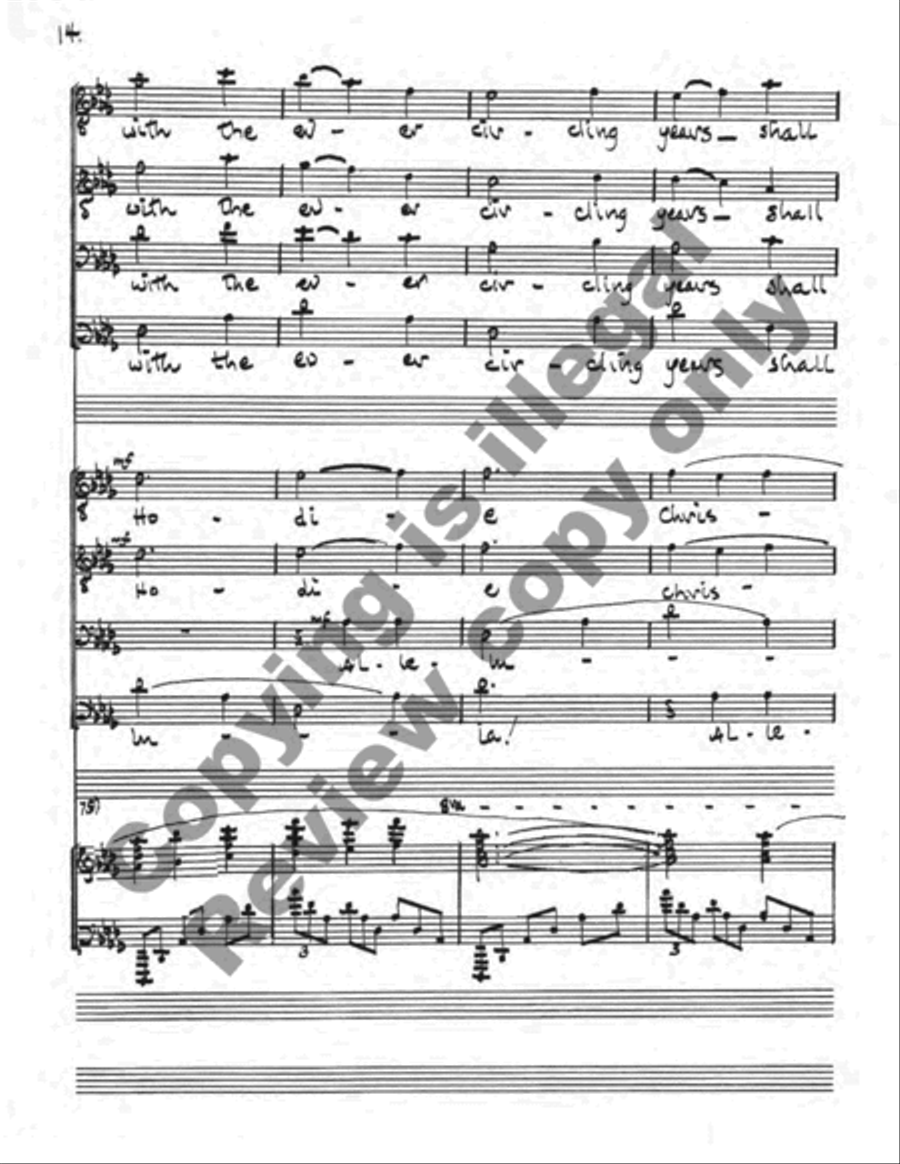 The Midnight Clear TTBB scores gallery preview page 14