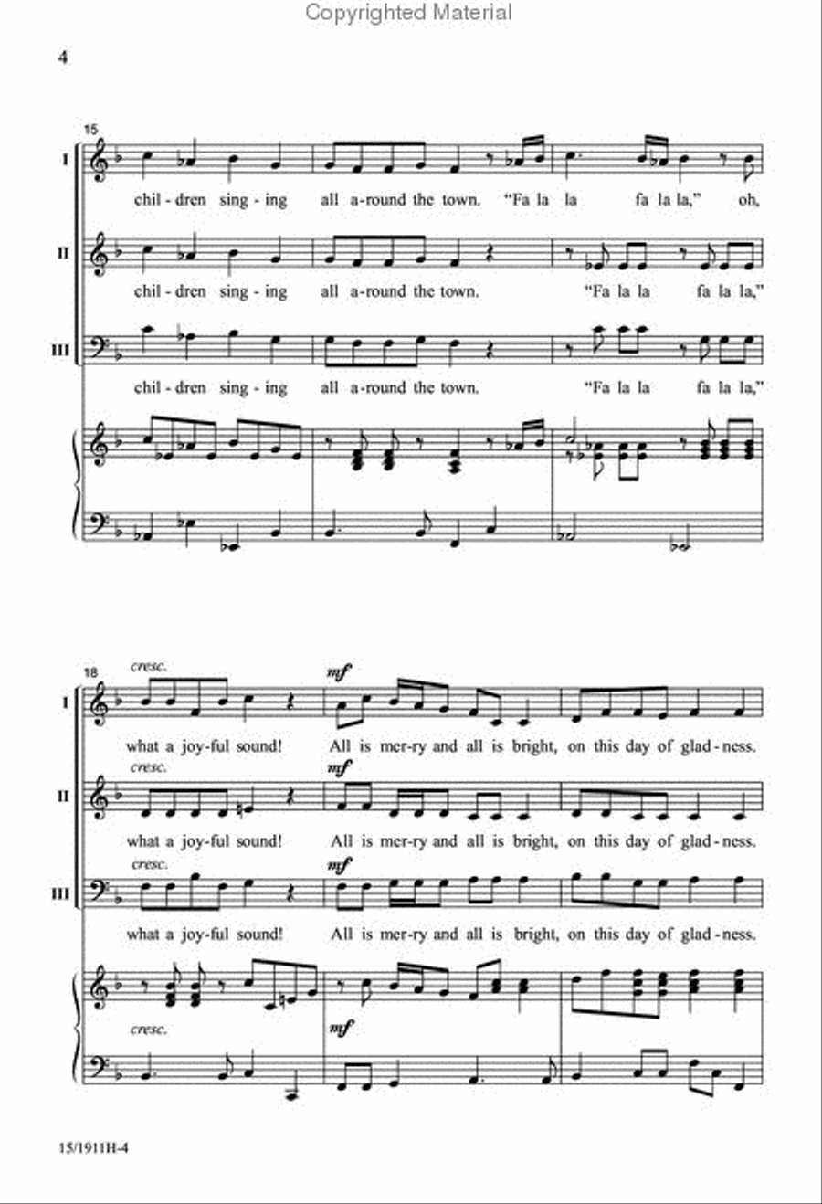 All is Merry and All is Bright 3-Part scores gallery preview page 5