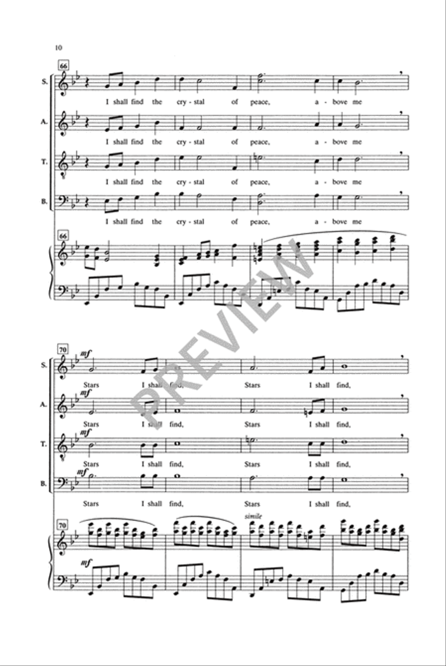 Stars I Shall Find (SATB) 4-Part scores gallery preview page 11