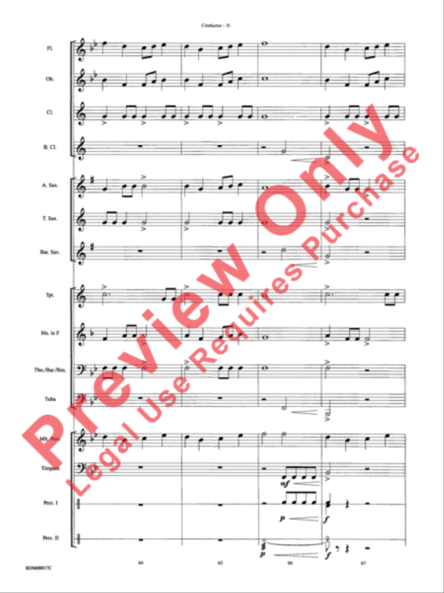 Tidings of Joy! Concert Band scores gallery preview page 18