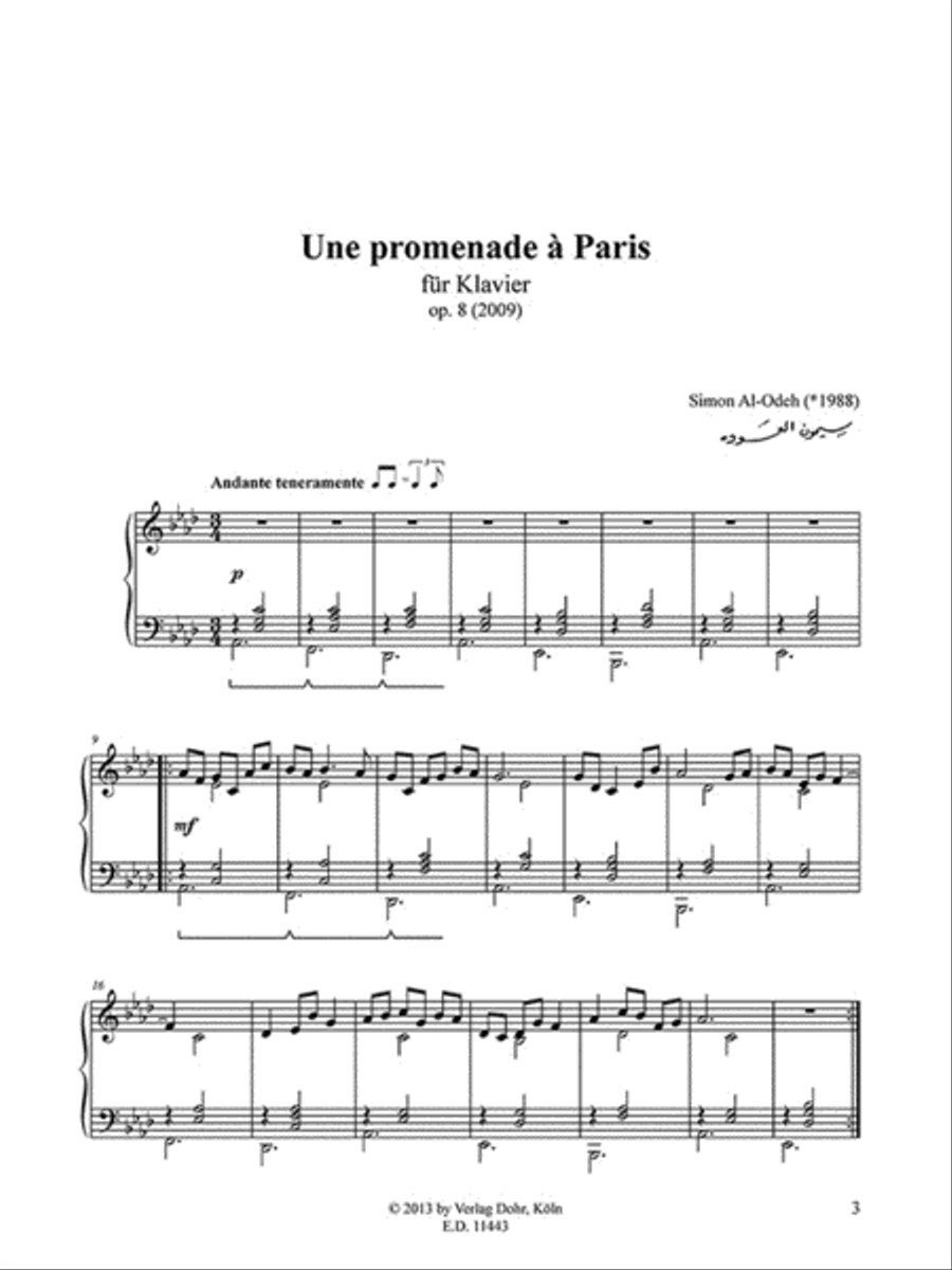 Une promenade à Paris für Klavier op. 8 (2009) Piano Solo scores gallery preview page 2